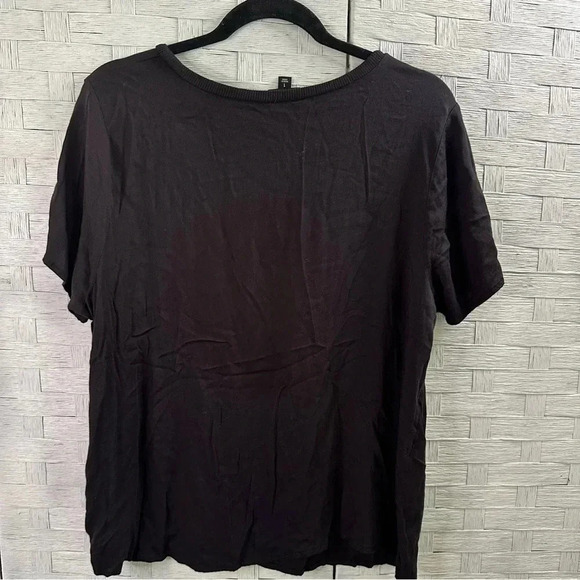 Torrid black t shirt with purple butterfly design in excellent condition size1X - Picture 7 of 8